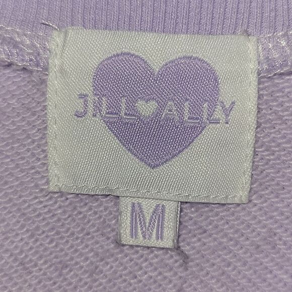 Jill & Ally Pastel Lilac & White Striped Tie-Dye Pullover Sweatshirt Medium - Picture 2 of 4